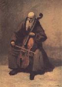 Jean Baptiste Camille  Corot Le moine au violoncelle (mk11) Spain oil painting artist